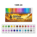 Set de 24 Feutres Acryliques Pailletés GuangNa® – Pointe Fine 1.0 mm
