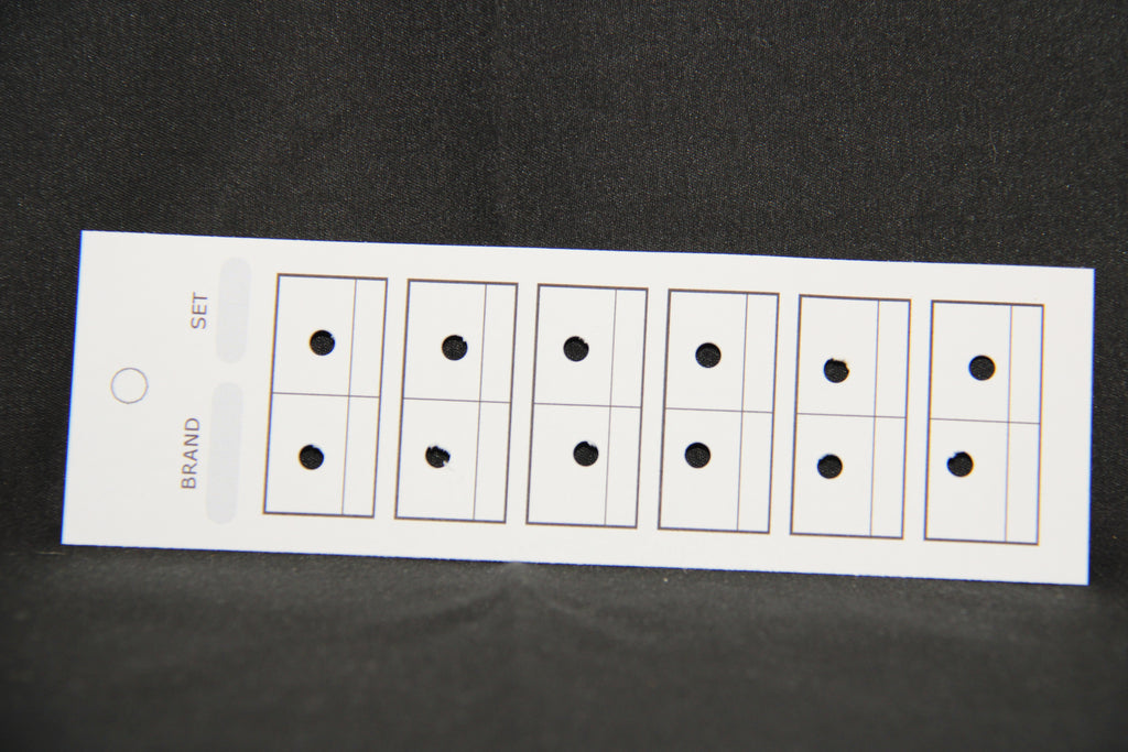 5 Kleurkaarten van 12 vierkanten