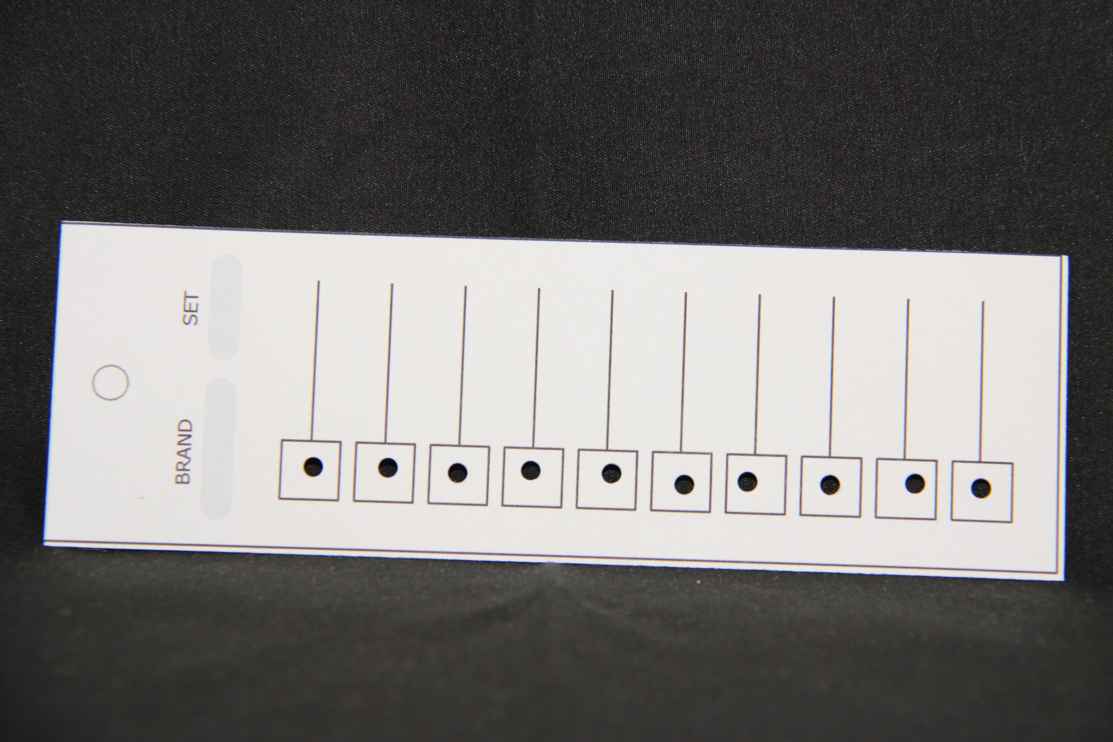 6 Kleurkaarten van 10 vierkanten