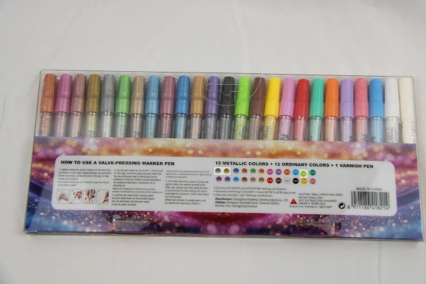 Set de Nail Art Guangna – 24 Couleurs + 1 Stylo de Fixation