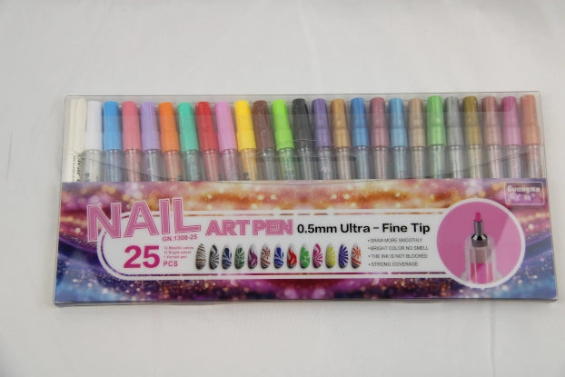 Set de Nail Art Guangna – 24 Couleurs + 1 Stylo de Fixation
