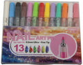 Guangna Metallic Nail-Art Set – 12 Kleuren + 1 Fixatie Stift (Vivid Rainbow Metallic)